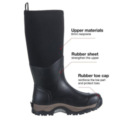 Wholesale Outdoor Mens Farming and Hunting Boot Waterproof Insulated Neoprene Boot