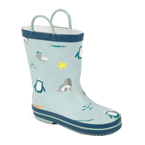 Wholesale New Fashion Waterproof Toddler Rubber Kids Wellies Rain Gum Boots for Children With Prints