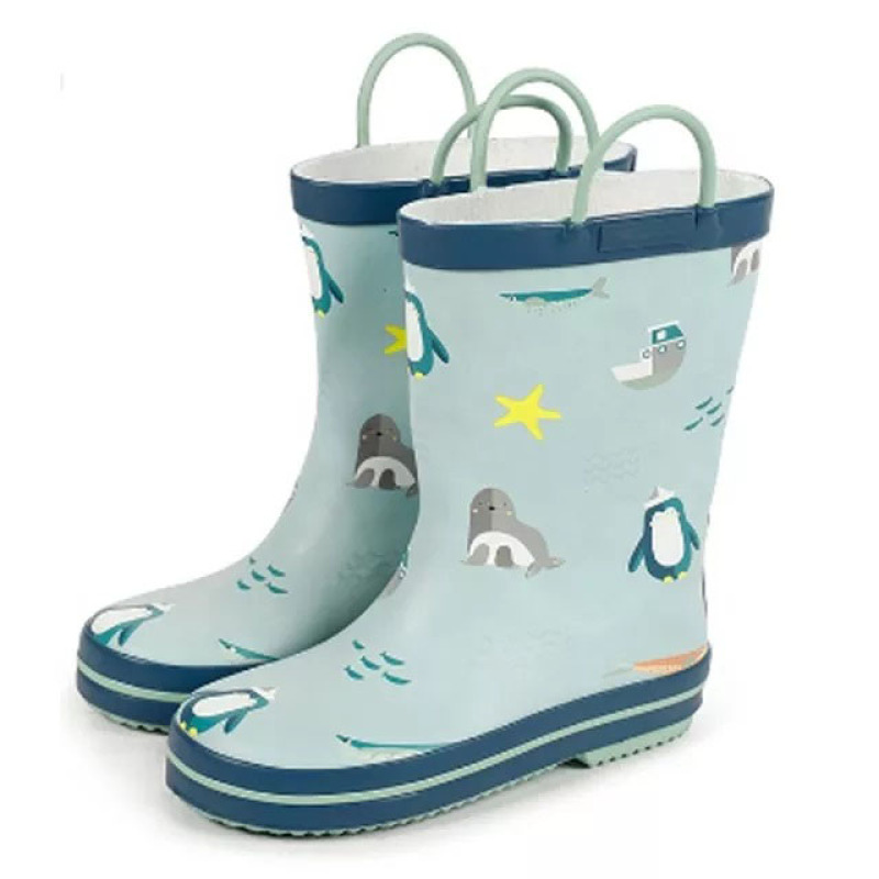 Wholesale New Fashion Waterproof Toddler Rubber Kids Wellies Rain Gum Boots for Children With Prints