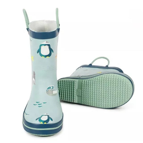 Wholesale New Fashion Waterproof Toddler Rubber Kids Wellies Rain Gum Boots for Children With Prints