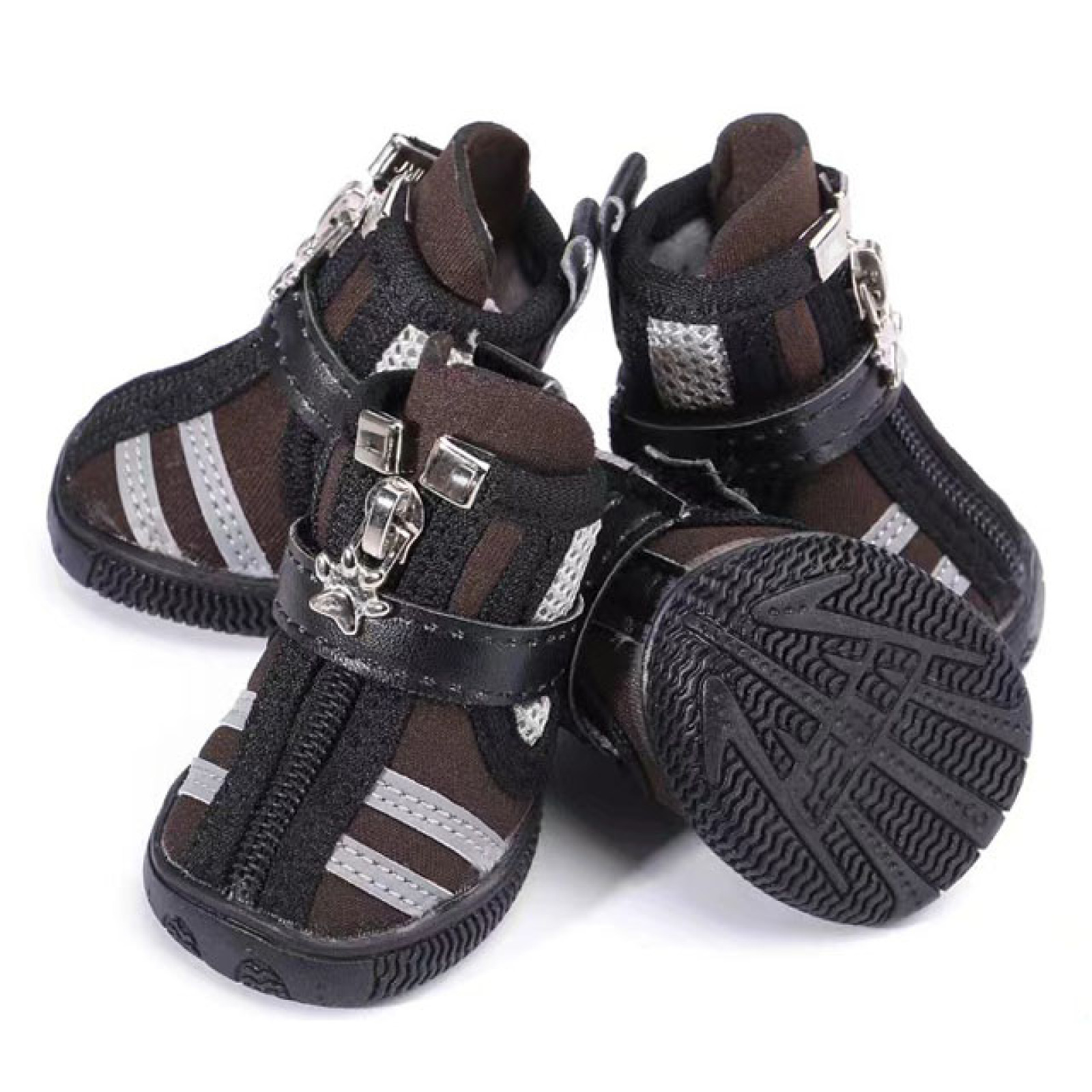 Pet Dog Waterproof Shoes Dog Windproof Rain Boots for Medium Large Dogs with Anti-Slip Sole