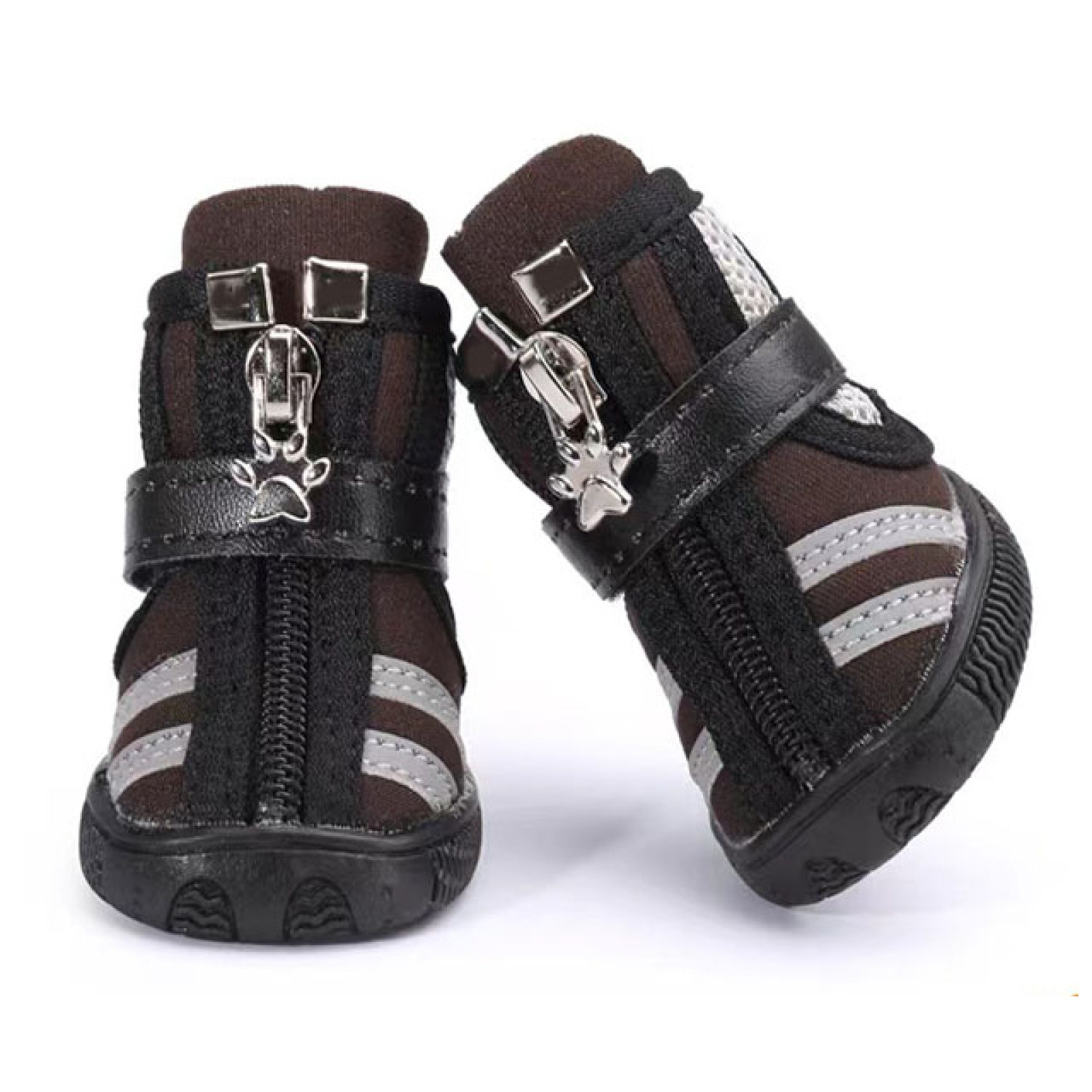 Pet Dog Waterproof Shoes Dog Windproof Rain Boots for Medium Large Dogs with Anti-Slip Sole