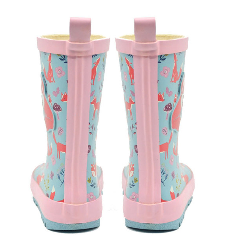 Fashion Design Custom Kids Rain Boots Waterproof Portable Rubber Rain Boots Skid-proof Wellies