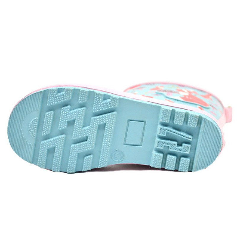Fashion Design Custom Kids Rain Boots Waterproof Portable Rubber Rain Boots Skid-proof Wellies