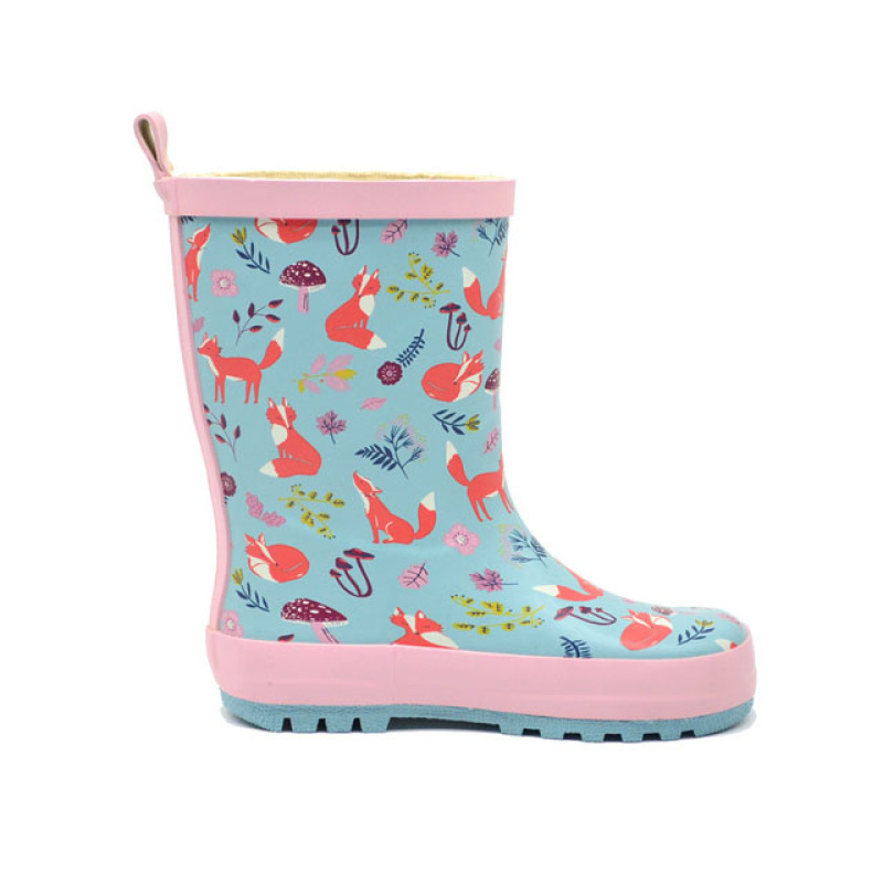 Fashion Design Custom Kids Rain Boots Waterproof Portable Rubber Rain Boots Skid-proof Wellies