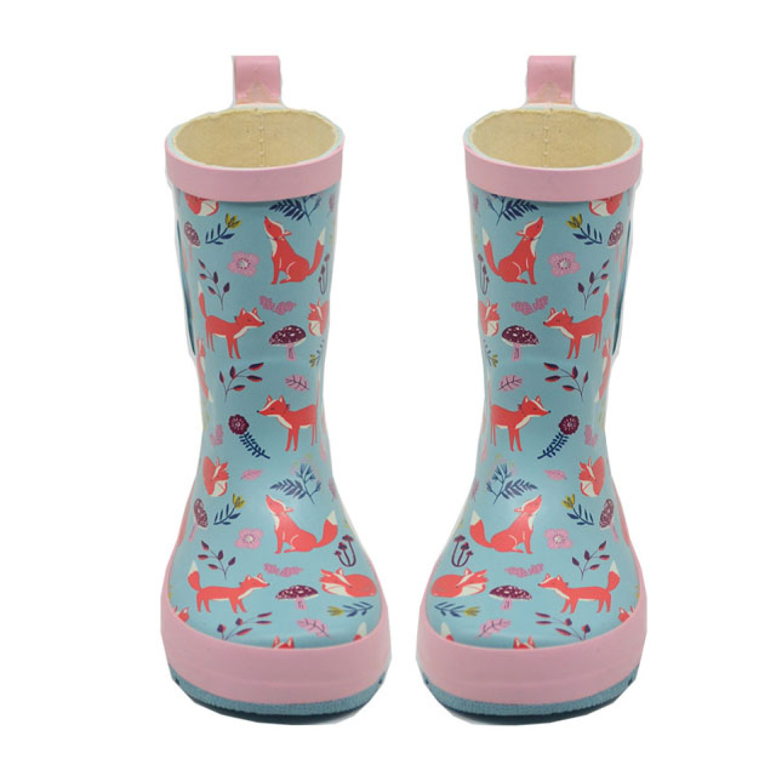 Fashion Design Custom Kids Rain Boots Waterproof Portable Rubber Rain Boots Skid-proof Wellies