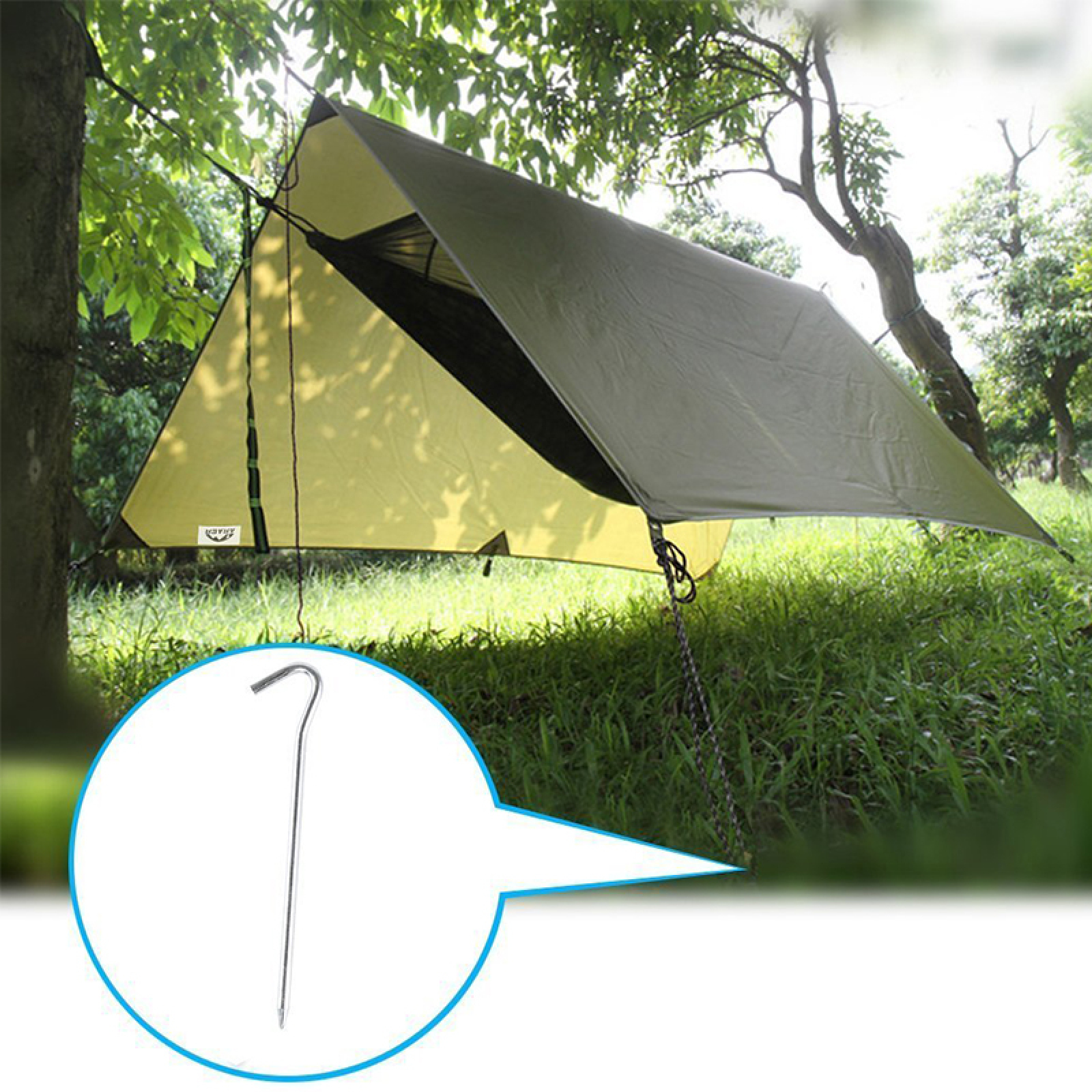 UV 50+ Waterproof Sun shade Sail Canopy Fabric Tarp Rain Fly