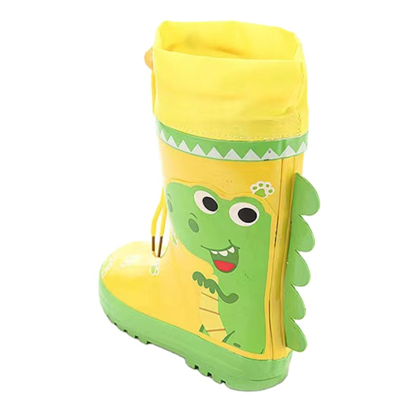 Wholesale New Fashion Natural Rubber Boots Yellow Kids Wellies Waterproof Children Rain Boots With Prints