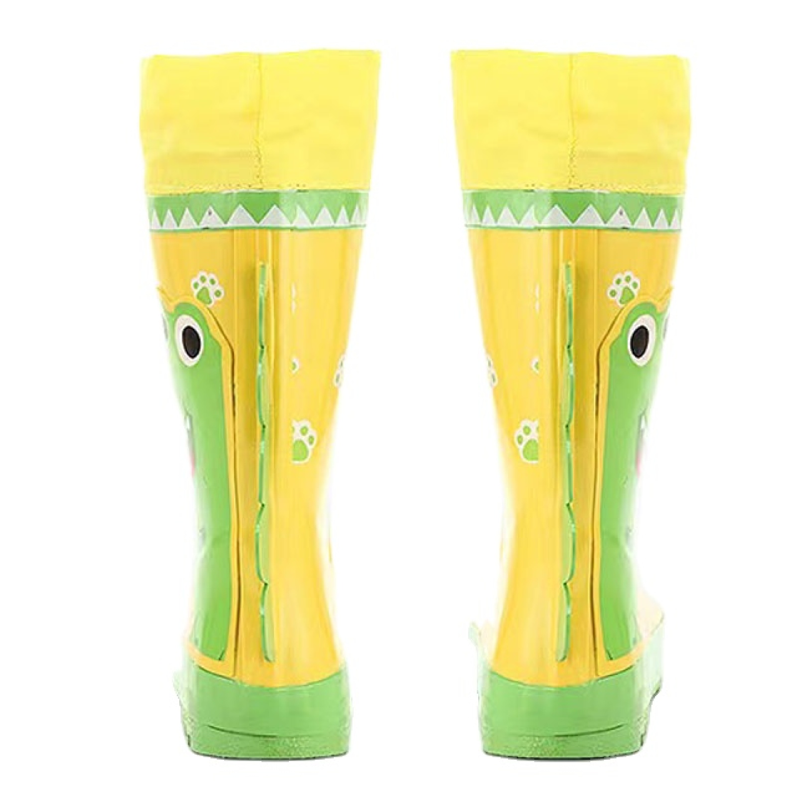 Wholesale New Fashion Natural Rubber Boots Yellow Kids Wellies Waterproof Children Rain Boots With Prints