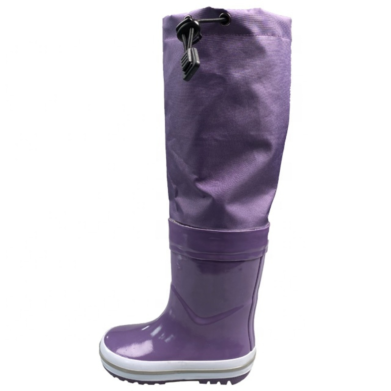 Purple Anti-Slip Kids Rubber Rain Boots Customized Logo Gumboots Waterproof Wellies