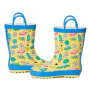 Hot Sale Natural Rubber Boots With Full Prints Kids Wellies Waterproof Children Rain Boots with Handles