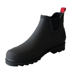 Women's Waterproof Plush Chelsea Boot Rubber Ankle Rain Boot for Winter Custom color