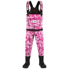 Kids Waterproof Pink Camo Chest Fly Fishing Rain Play Outdoor Boating Waders