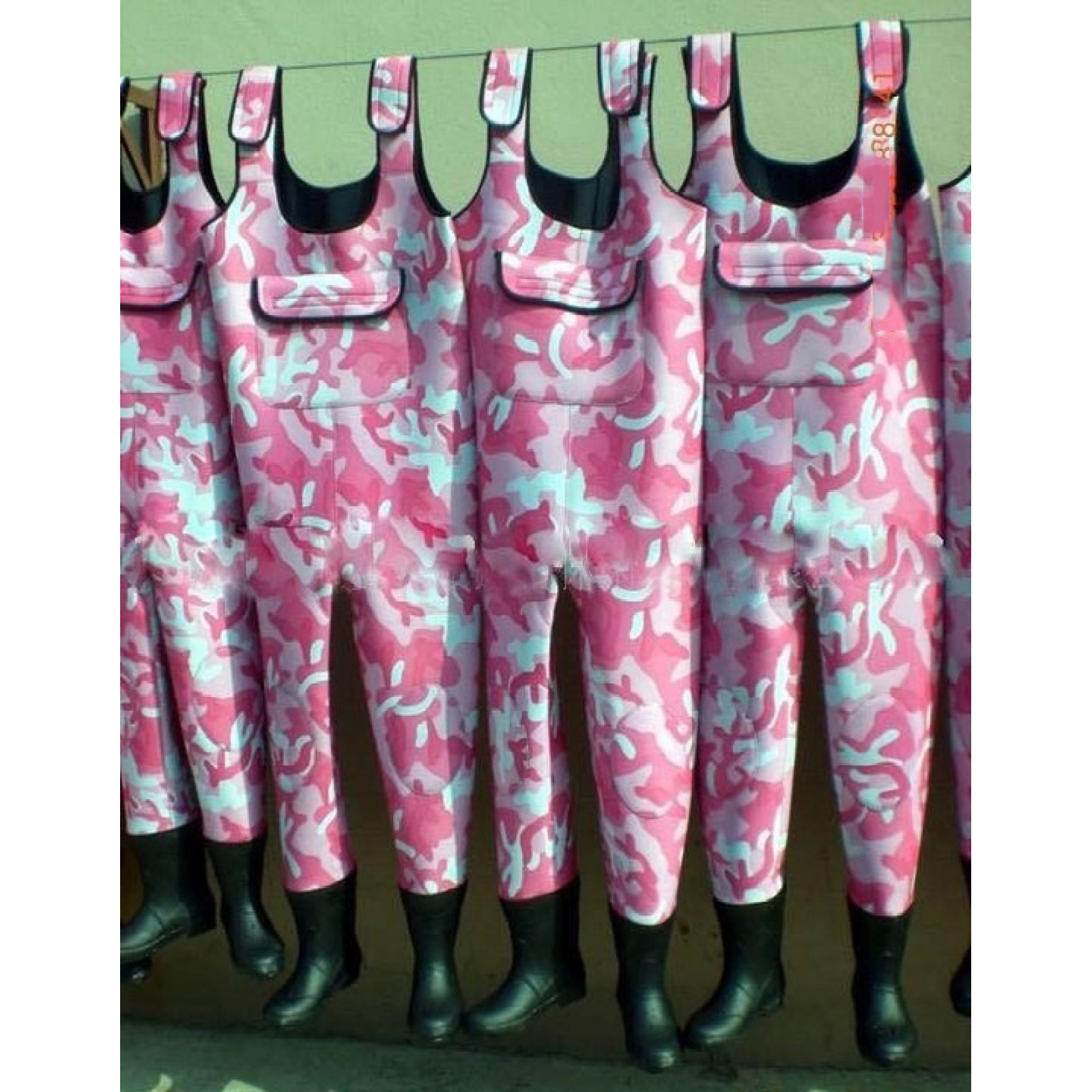 Kids Waterproof Pink Camo Chest Fly Fishing Rain Play Outdoor Boating Waders