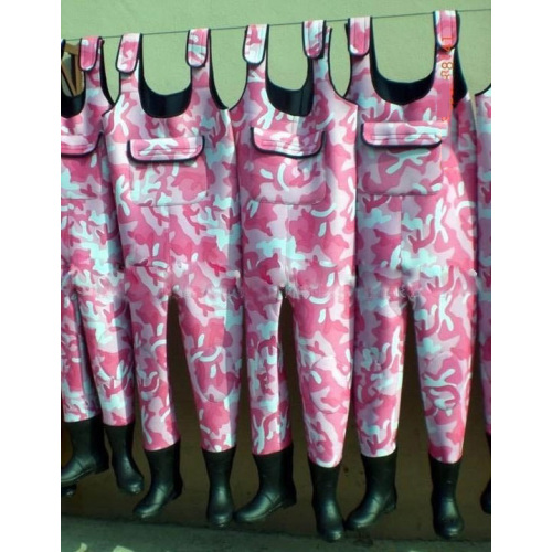 Kids Waterproof Pink Camo Chest Fly Fishing Rain Play Outdoor Boating Waders