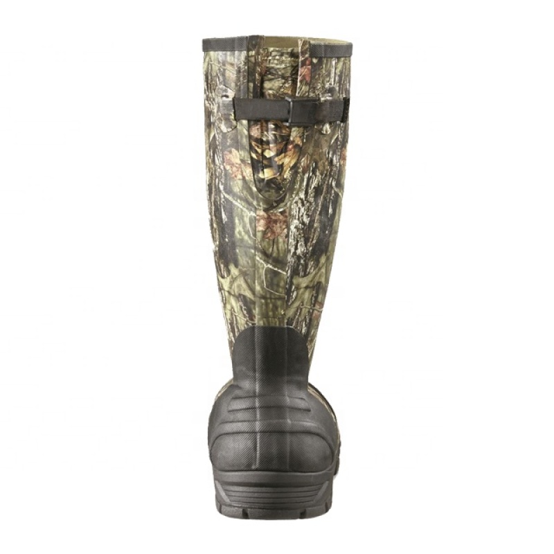 Outdoor Men's Ankle Fit Insulated Camo Hunting Waterproof Rubber Boots