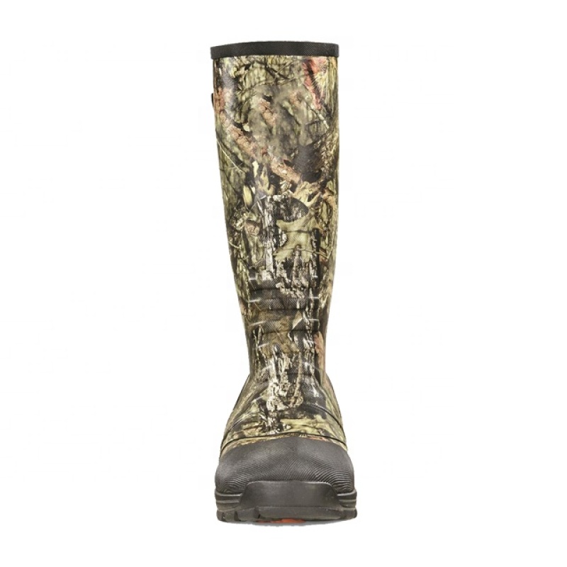 Outdoor Men's Ankle Fit Insulated Camo Hunting Waterproof Rubber Boots