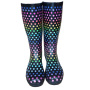 Fashion Latest Womens Rubber colorful Polka Dots Mid Calf Wellies Color Dots Rainboots