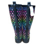 Fashion Latest Womens Rubber colorful Polka Dots Mid Calf Wellies Color Dots Rainboots