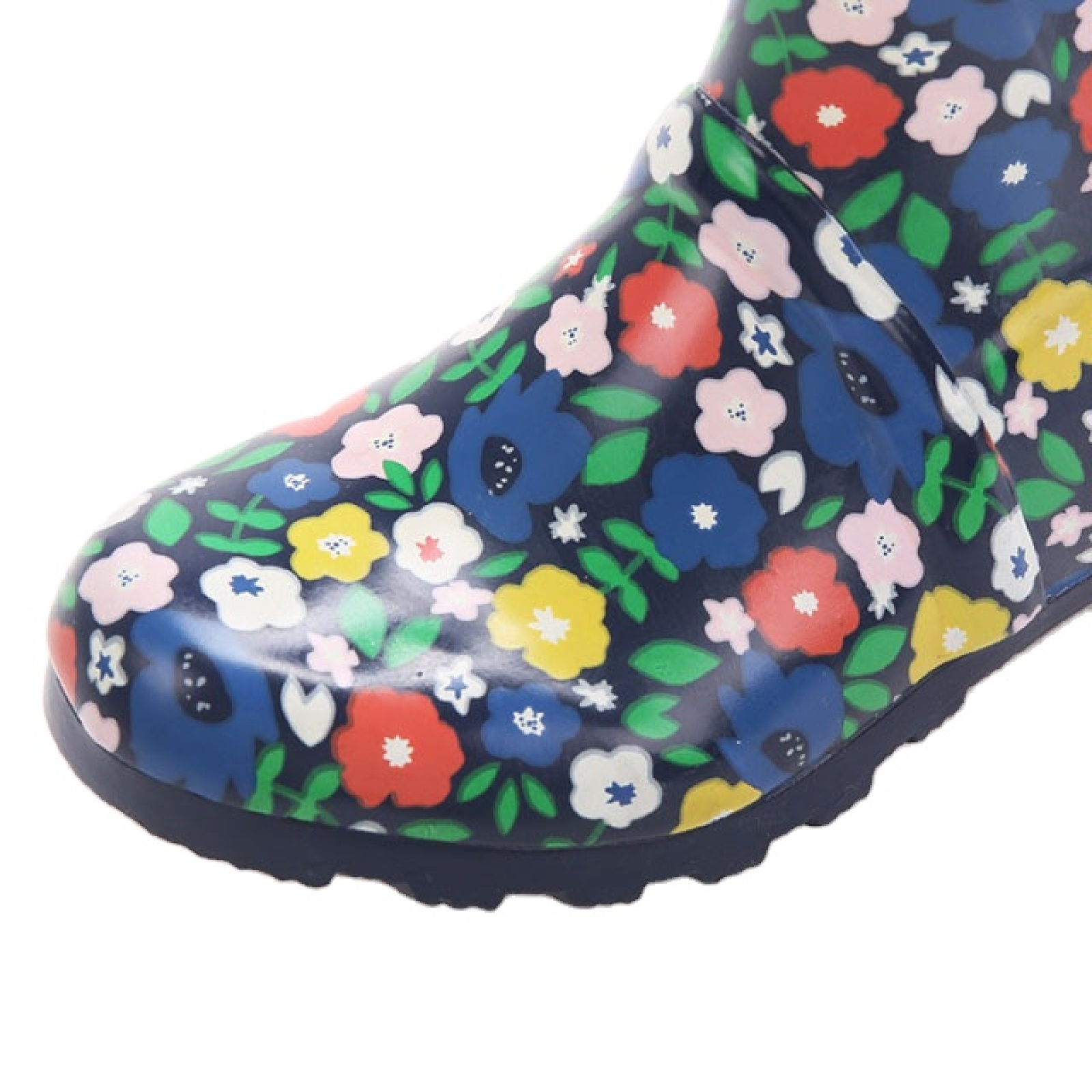 Wholesale  Natural Waterproof Rubber Boots Women's Flower Printed Rain Boots High Cut Wellington Boots For Ladies