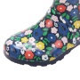 Wholesale  Natural Waterproof Rubber Boots Women's Flower Printed Rain Boots High Cut Wellington Boots For Ladies