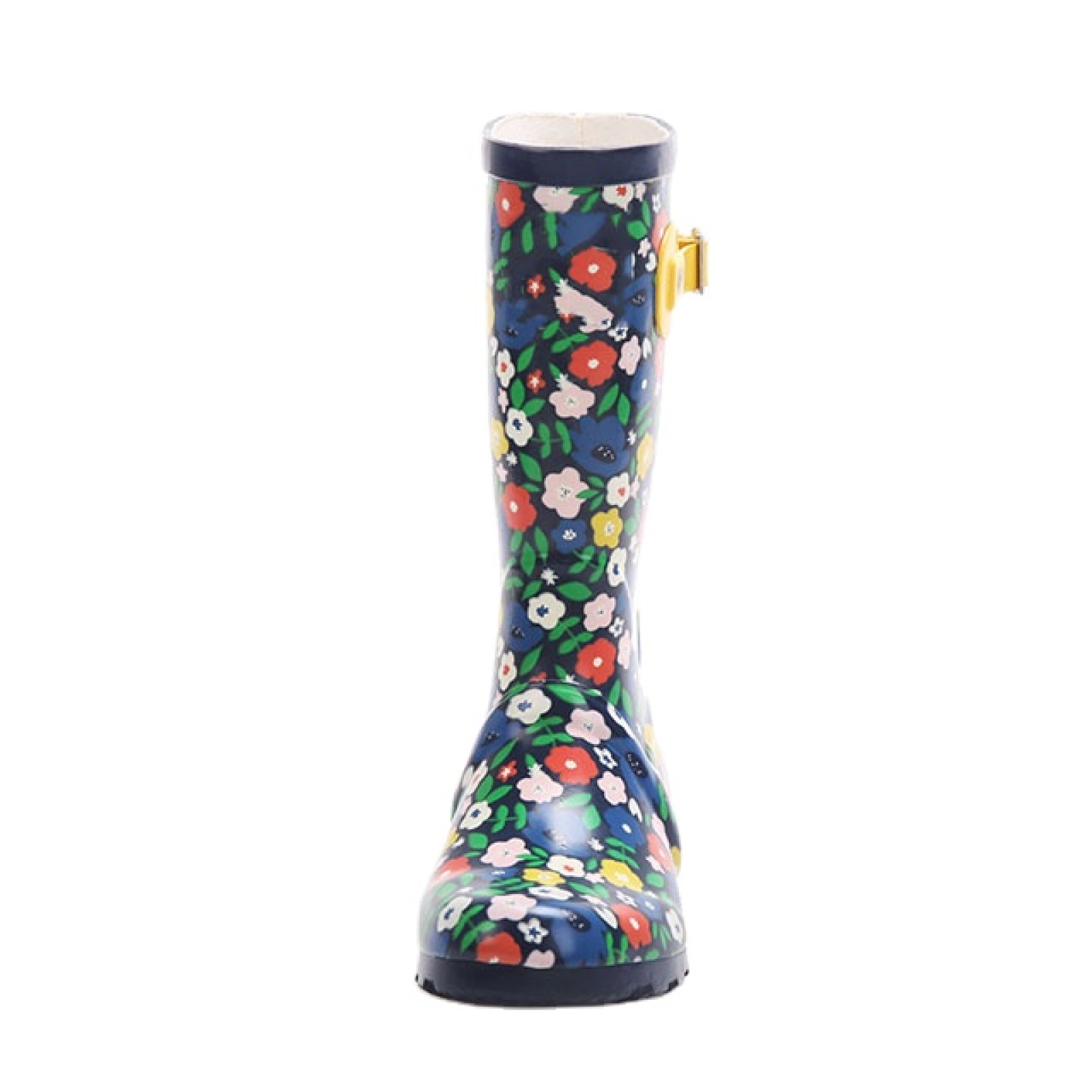 Wholesale  Natural Waterproof Rubber Boots Women's Flower Printed Rain Boots High Cut Wellington Boots For Ladies