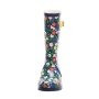 Wholesale  Natural Waterproof Rubber Boots Women's Flower Printed Rain Boots High Cut Wellington Boots For Ladies