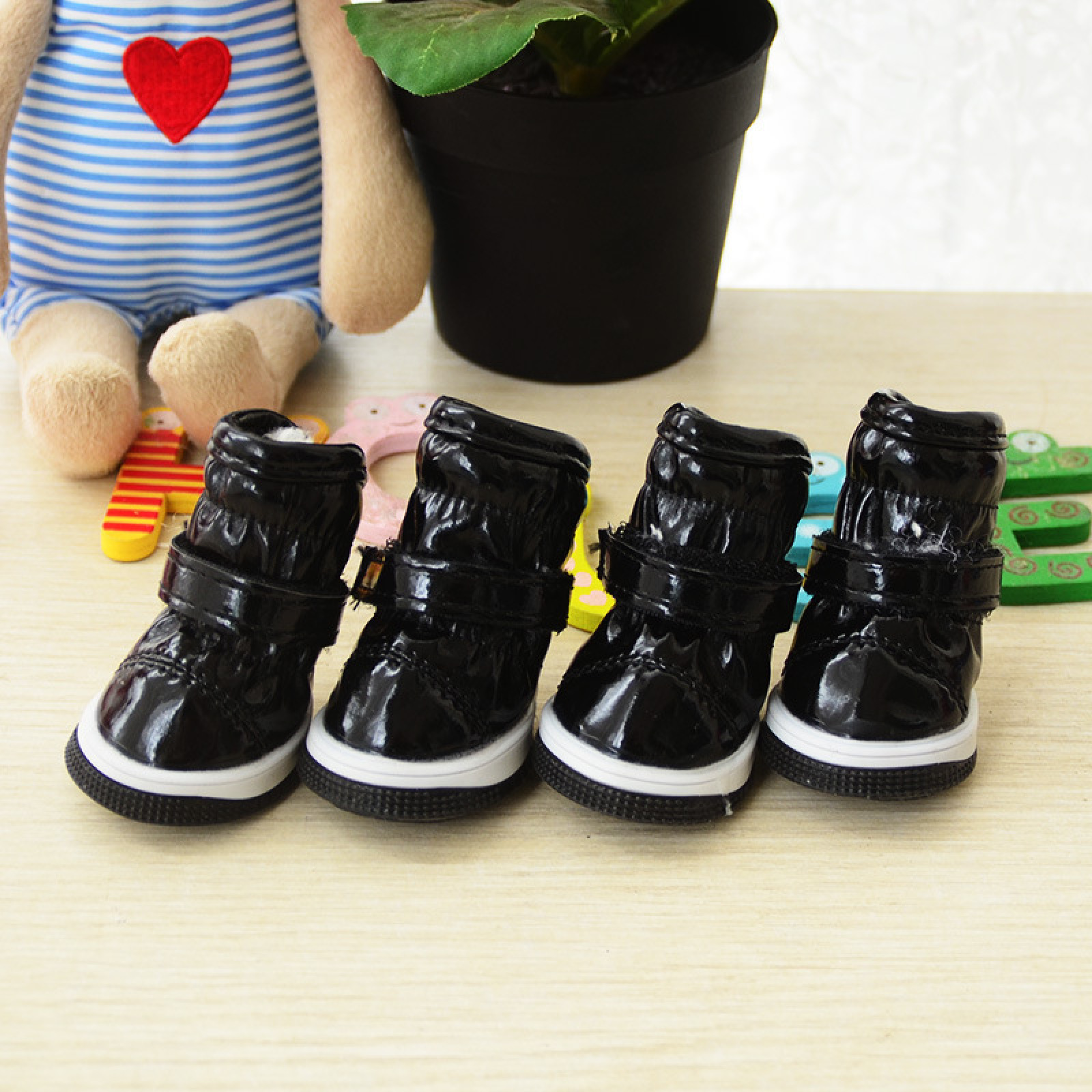 Wholesale New Style Autumn Winter  Puppy Waterproof  Shoes Pet Snow Boots Lamb Wool Cotton  Dog Shoes