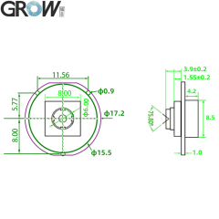 GROW GM861XS USB UART 1D/QR/2D Bar Code Scanner QR Code Barcode Scanner Module for Bus Supermarket Arduino ESP32 Android