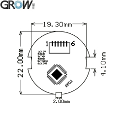 GROW K236-A+R502-A DC6V 4*AAA Battery Low Power Design Admin/User Fingerprint Control Board With Battery Box For Access System