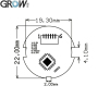 GROW R502-A RGB LED Round UART Interface Purple Red Blue Capacitive Fingerprint Sensor Module
