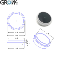 GROW GM861S USB UART Round Small Ring Indicator Light 1D/QR/2D Bar Code Scanner QR Code Barcode Scanner Module