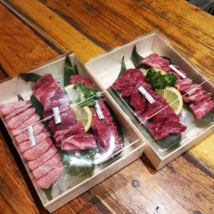 Small Plate (gyutan,karubi,&harami Wagyu beef listed above has marble score 8-9+)