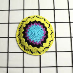 كيباه محبوكة بشعار مخصص عالي الجودة لحفلات الزفاف