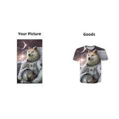 تيشيرت صيفي جديد مطبوع رقميًا ثلاثي الأبعاد