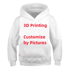 Totally blank 3D all over printed casual hoodie with custom logo
