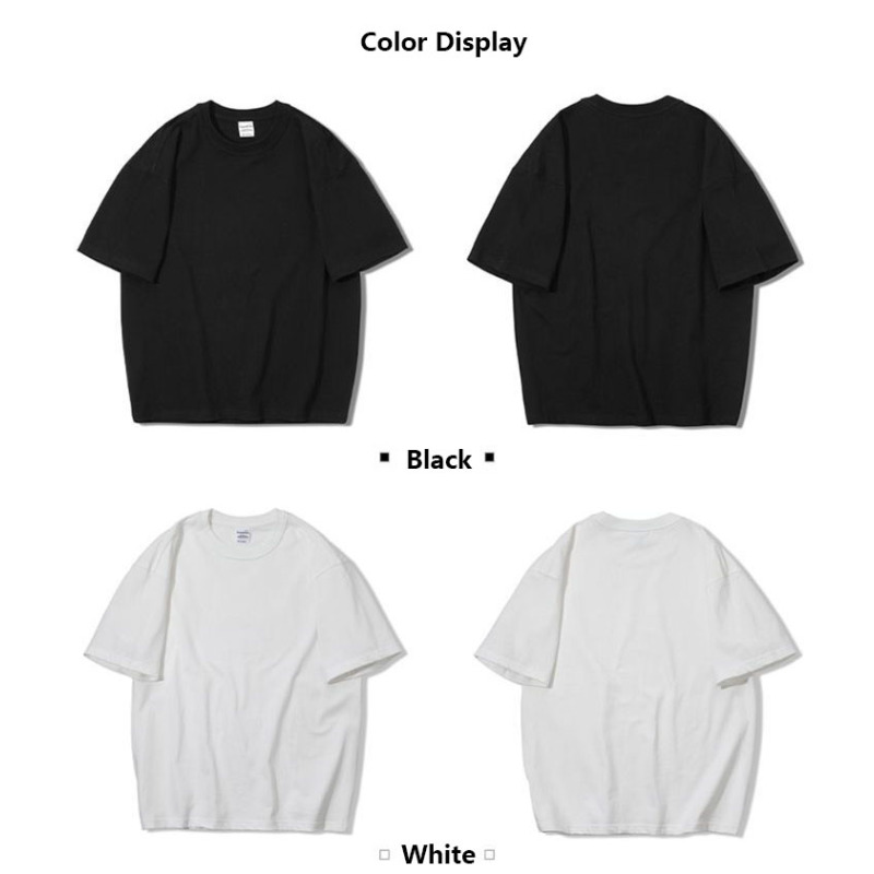100% Cotton 300g Summer Casual Plain Plus Size Men T Shirt