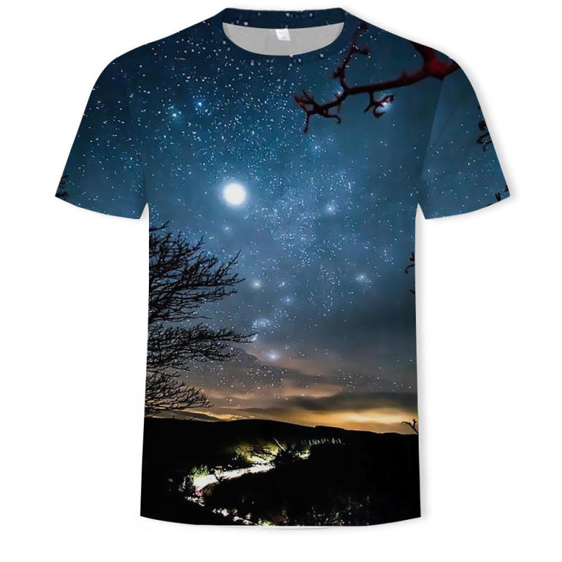 High quality export fashion 3D digital printing large size men's cotton t-shirt