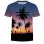 High quality export fashion 3D digital printing large size men's cotton t-shirt