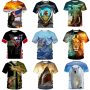 100% Polycotton Hip Hop DIY Digital 3D Printed All Over Print T-Shirt