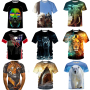 100% Polycotton Hip Hop DIY Digital 3D Printed All Over Print T-Shirt