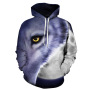 New 3D Animal Print Plus Size Men's Hoodie