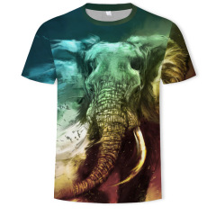 Oversized Polyester Animal Lion Unisex 3D Printed T-Shirt