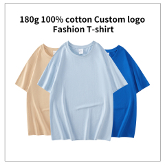 Printed 180 Gsm 100% Cotton Unisex Blank T Shirt