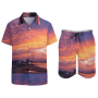 3D Printed Men's Beach Shirt Suit Casual Street Style