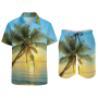 3D Printed Men's Beach Shirt Suit Casual Street Style