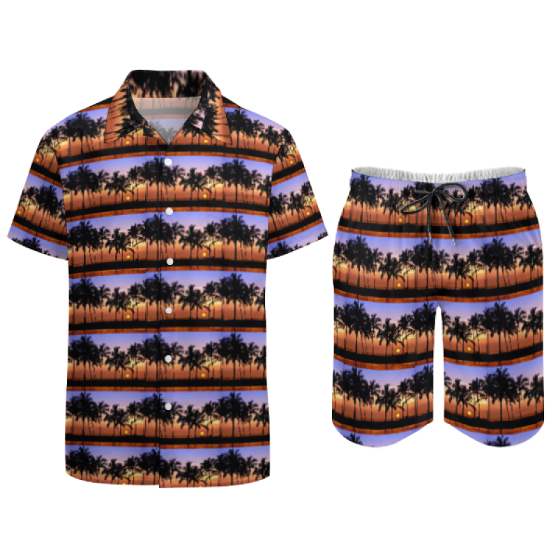 3D Printed Men's Beach Shirt Suit Casual Street Style