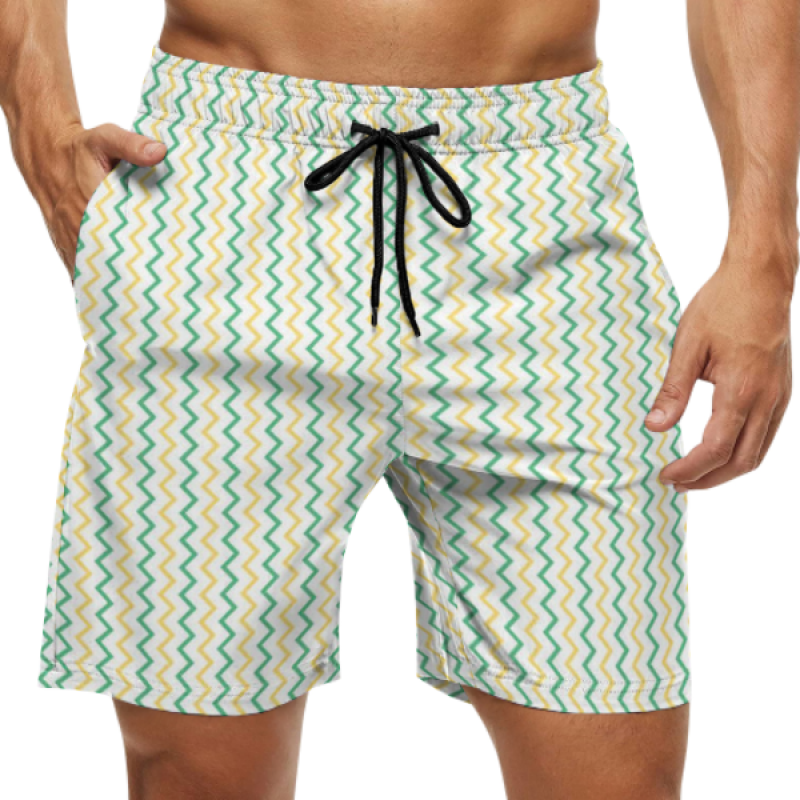 Sublimation Printed Men's Swim Surf Beach Shorts