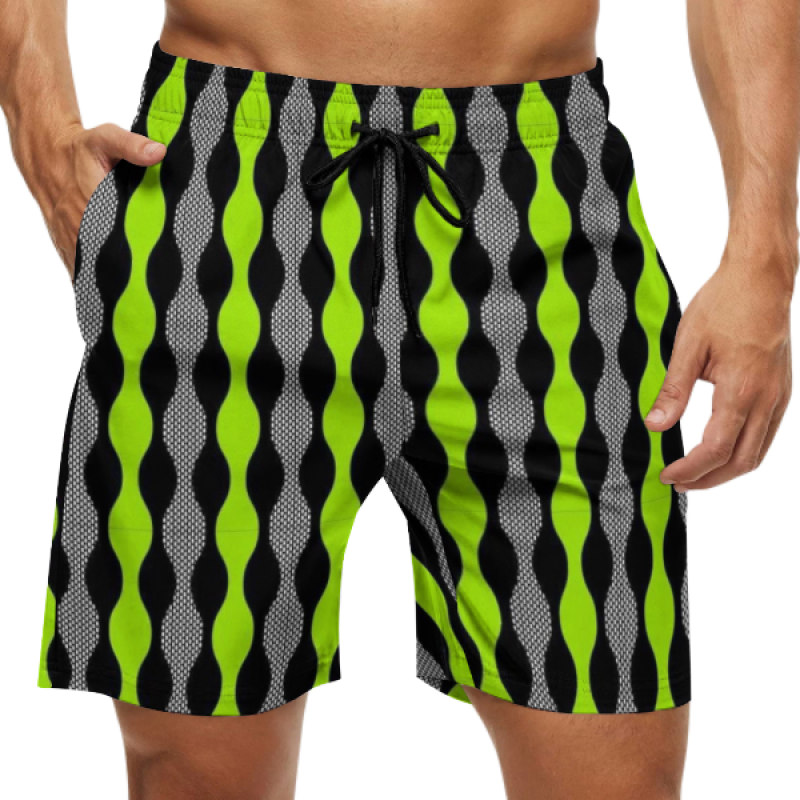 120gsm100% polyester two-way stretch men's beach swim trunks