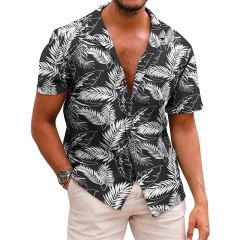 New Fashion Blouse Printing Summer Hawaiian Beach Shirts